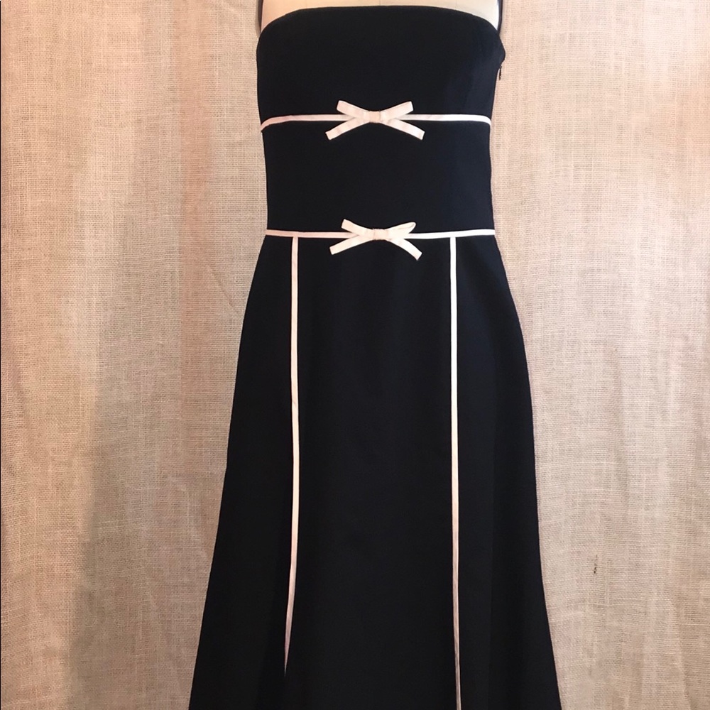Ann Taylor Strapless Black Dress & bows